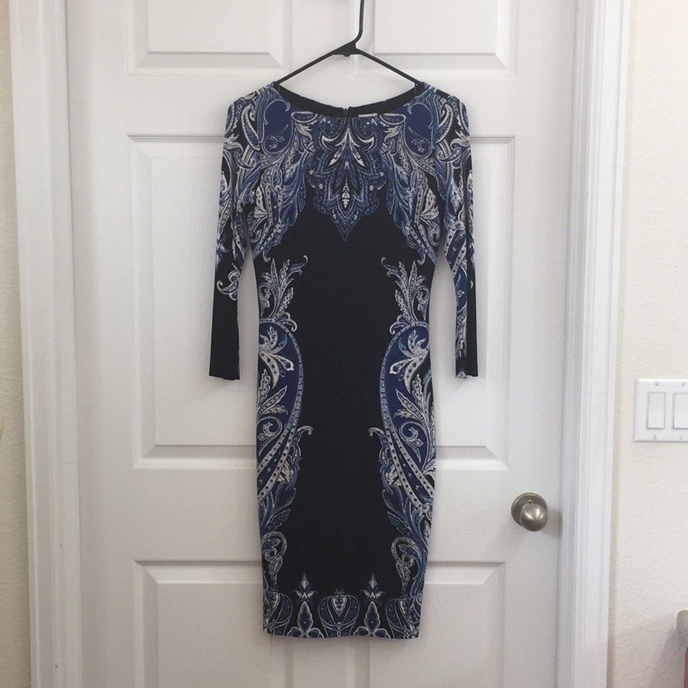 Blue and Black Cache Dress